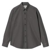 Grijze Katoenen Overhemd Met Knopen Carhartt Wip , Gray , Heren