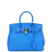 Pre-owned Fabric handbags Hermès Vintage , Blue , Dames