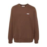 Bruine Sweater met Logo Patch Autry , Brown , Heren