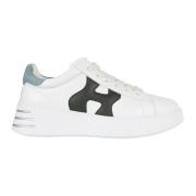 Leren sneakers met golvend detail Hogan , White , Dames