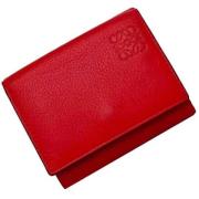 Pre-owned Leather wallets Loewe Pre-owned , Red , Dames