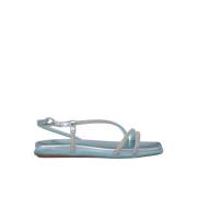 Glitter Flat Sandal Alma EN Pena , Blue , Dames