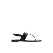 Leren sandalen Eleanor Tory Burch , Black , Dames