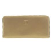 Pre-owned Leather wallets Loewe Pre-owned , Beige , Dames