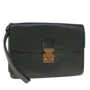 Pre-owned Leather clutches Louis Vuitton Vintage , Black , Dames