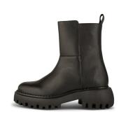 Zip Boot - Leren Chunky Zool Shoe the Bear , Black , Dames