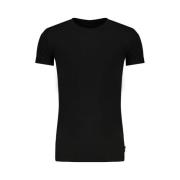 Zwart Logo Tee Korte Mouw Gaudi , Black , Heren