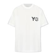 T-shirt met bedrukt logo Y-3 , White , Heren