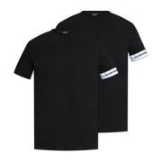 Twee-pack T-shirts uit de Ondergoedcollectie Dsquared2 , Black , Heren