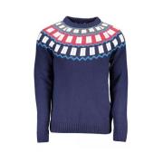 Blauwe Designer Trui Gant , Multicolor , Heren