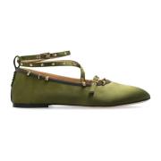 Ballet Flats June Wandler , Green , Dames