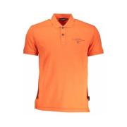 Roze poloshirt met geborduurd logo Napapijri , Orange , Heren