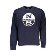 Geborstelde Sweatshirt met Logo Print North Sails , Blue , Heren