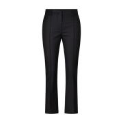 Elegante katoenmix broek Sportmax , Black , Dames