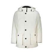 Stijlvol Wit Osiass Jack met Afneembare Capuchon Hugo Boss , White , H...