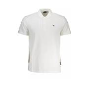 Wit Katoenen Poloshirt Napapijri , White , Heren