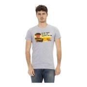 Action T-shirt met Logo Patroon Trussardi , Gray , Heren