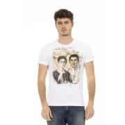 Elegant wit rond hals T-shirt Trussardi , White , Heren