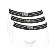 Witte katoenen boxershorts met contrastdetails Cavalli Class , White ,...