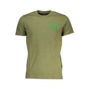 Gedrukt Logo Ronde Hals T-Shirt Cavalli Class , Green , Heren