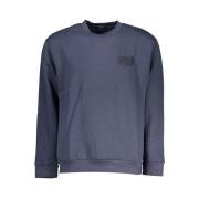 Elegant Geborduurd Sweatshirt Cavalli Class , Blue , Heren