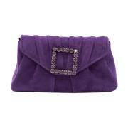 Stijlvolle Gesp Versierde Crossbody Tas Alma EN Pena , Purple , Dames