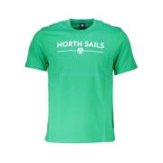 Bedrukt Logo T-shirt North Sails , Green , Heren