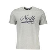 Print Logo Ronde Hals T-Shirt North Sails , Gray , Heren