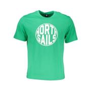 Bedrukt Logo T-shirt North Sails , Green , Heren