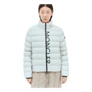 Gewatteerd Donsjack met Logoprint Moncler , Gray , Dames