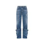 Jeans met decoratieve omslagen JW Anderson , Blue , Dames