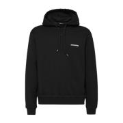 Zwarte Hoodie Sweater Logo Print Dsquared2 , Black , Heren