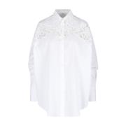 Casual Shirt met Uniek Ontwerp Ermanno Scervino , White , Dames