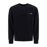 Zwarte Sweater met Logoprint A.p.c. , Black , Heren