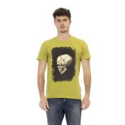 Groen Kortemouw Grafisch T-shirt Trussardi , Green , Heren