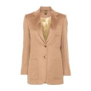 Beige Kamelenhaar Jas Max Mara , Beige , Dames