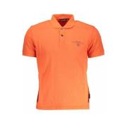 Elegant Roze Polo met Borduurdetail Napapijri , Orange , Heren