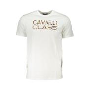 Gedrukt Ronde Hals T-Shirt Cavalli Class , White , Heren