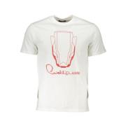 Print Logo Ronde Hals T-Shirt Cavalli Class , White , Heren