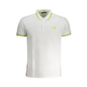 Wit Katoenen Poloshirt met Korte Mouwen Cavalli Class , White , Heren