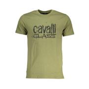 Print Logo Korte Mouw Tee Cavalli Class , Green , Heren