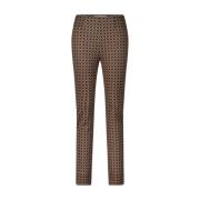 Gestreepte Slim Fit Broek Raffaello Rossi , Brown , Dames