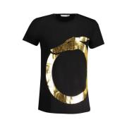 Zwart T-shirt met printlogo Trussardi , Black , Heren