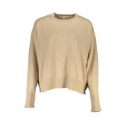 Chique Beige Trui met Contrastdetails Patrizia Pepe , Beige , Dames