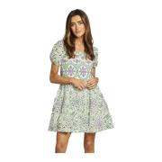 Bloemen Geborduurde Mini Jurk Alma EN Pena , Multicolor , Dames