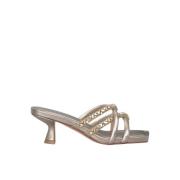 Jeweled kitten heel sandal Alma EN Pena , Yellow , Dames