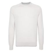 Raglan Crew Neck T-shirt Eleventy , White , Heren