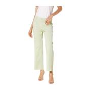 Verdant Groene Cropped Chino Broek Mason's , Green , Dames