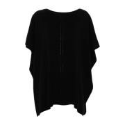 Zwarte Gebreide Poncho Jas Fabiana Filippi , Black , Dames