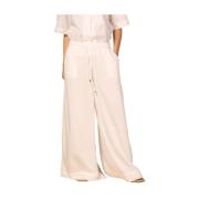 Relaxed Fit Modal Chino Broek Mason's , White , Dames